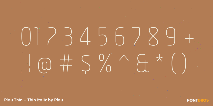 Plau Thin + Thin Italic Font Poster #4