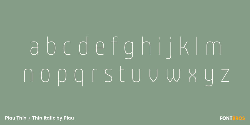 Plau Thin + Thin Italic Font Poster #1