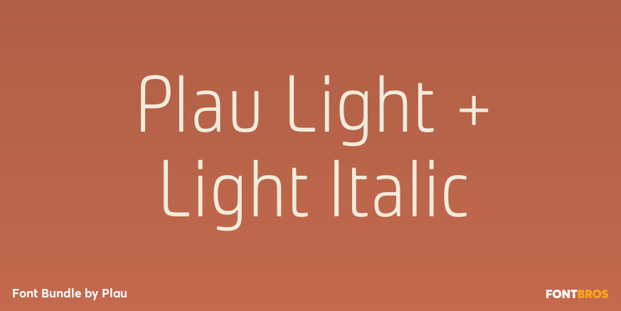 Plau Light + Light Italic Font Poster #1