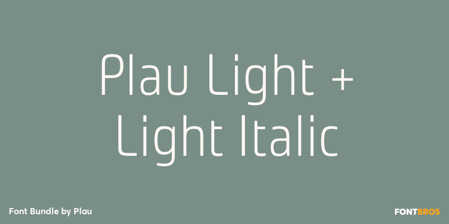 Plau Light + Light Italic Poster