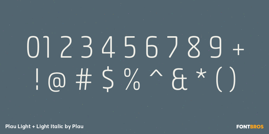 Plau Light + Light Italic Font Poster #1