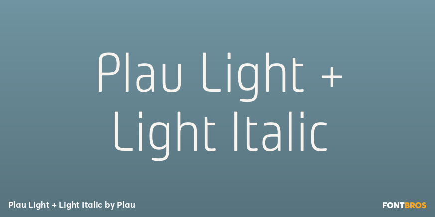 Plau Light + Light Italic Poster