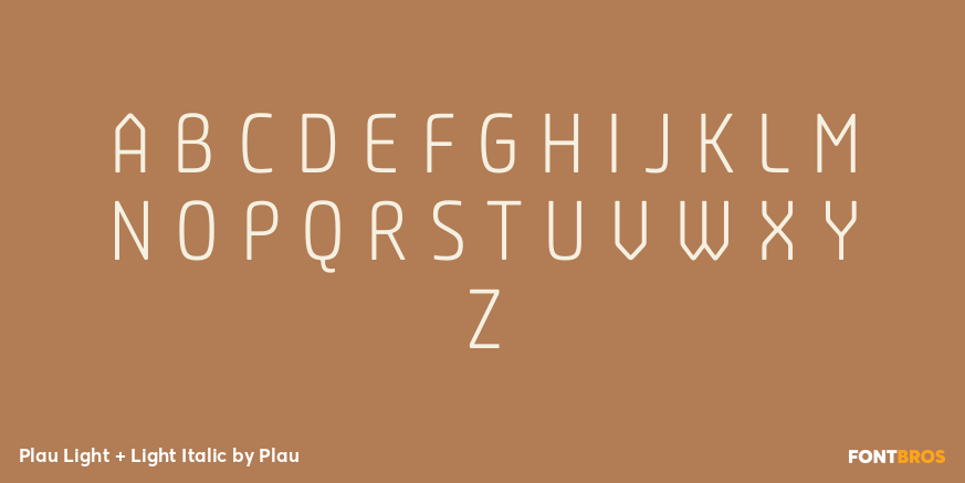Plau Light + Light Italic Font Poster #2
