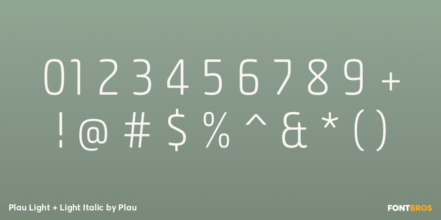 Plau Light + Light Italic Font Poster #4