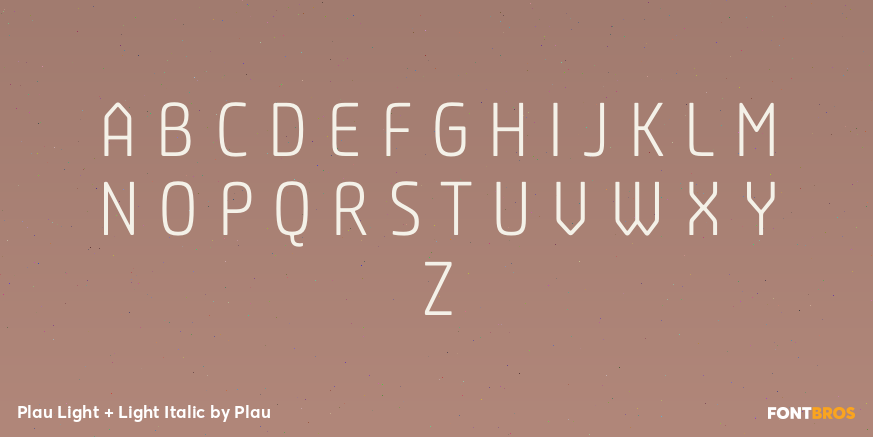 Plau Light + Light Italic Font Poster #1