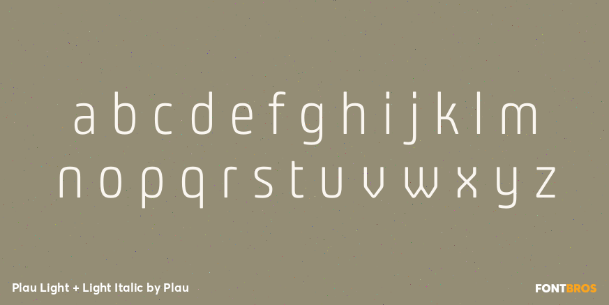 Plau Light + Light Italic Font Poster #1