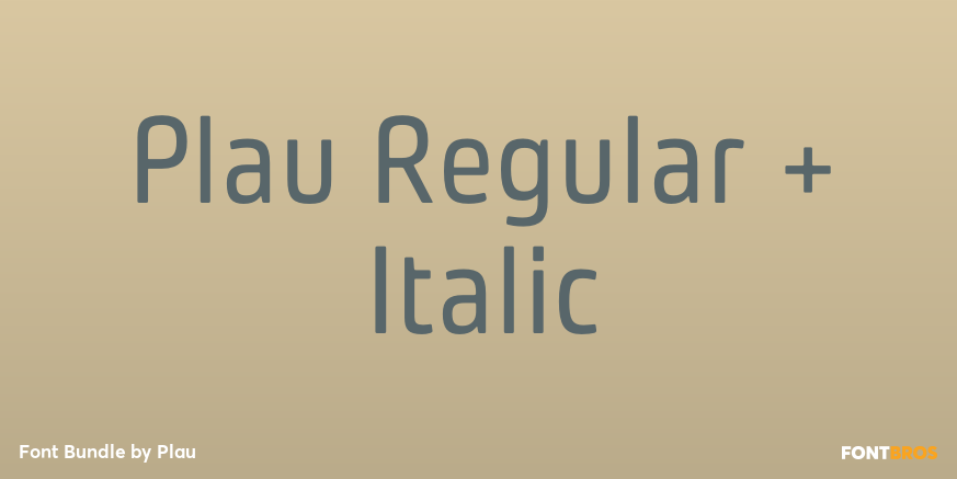 Plau Regular + Italic Poster