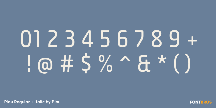 Plau Regular + Italic Font Poster #1