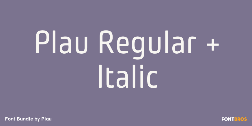 Plau Regular + Italic Font Poster #1