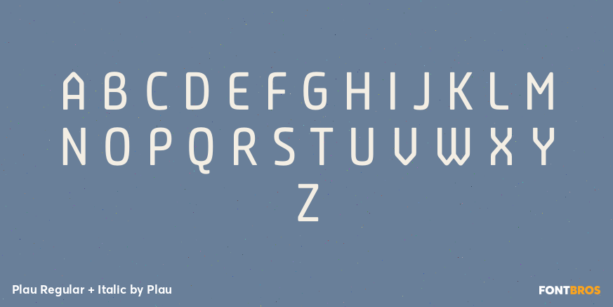 Plau Regular + Italic Font Poster #2