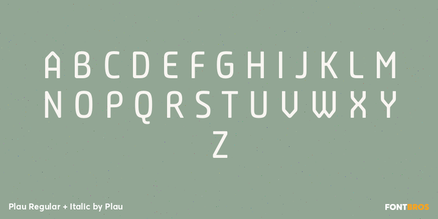 Plau Regular + Italic Font Poster #1
