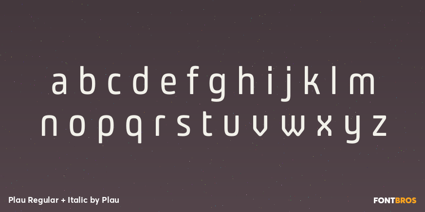 Plau Regular + Italic Font Poster #1