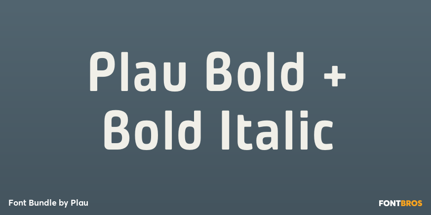 Plau Bold + Bold Italic Font Poster #1
