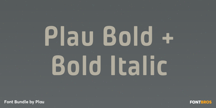 Plau Bold + Bold Italic Poster