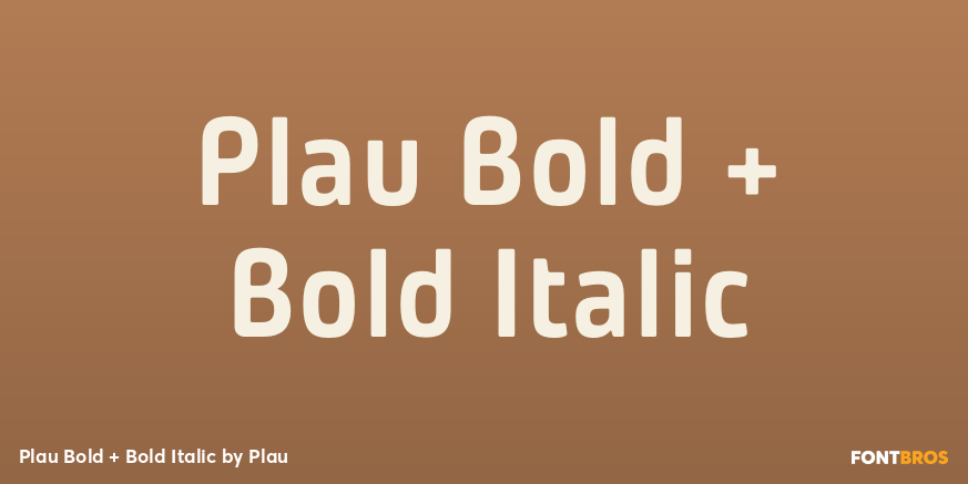 Plau Bold + Bold Italic Poster
