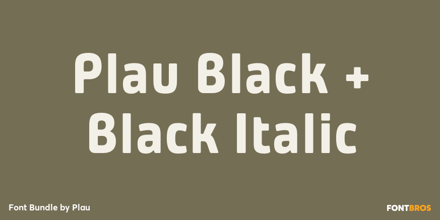 Plau Black + Black Italic Font Poster #1