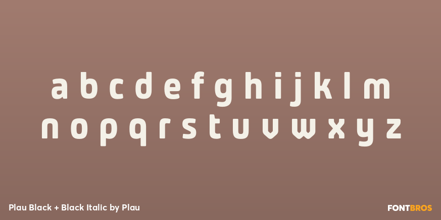 Plau Black + Black Italic Font Poster #3