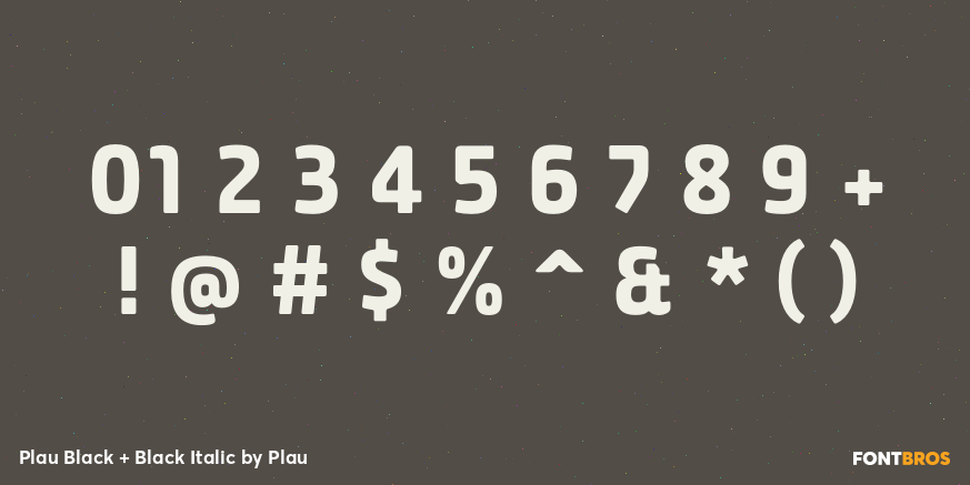 Plau Black + Black Italic Font Poster #4