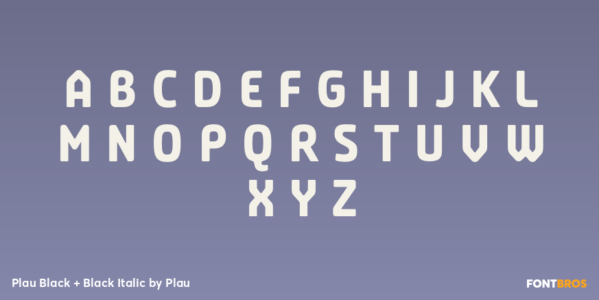 Plau Black + Black Italic Font Poster #1