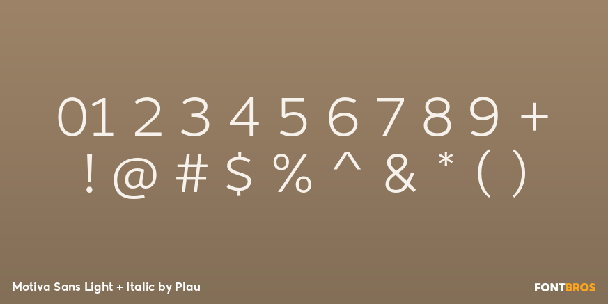 Motiva Sans Light + Italic Font Poster #1