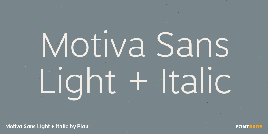 Motiva Sans Light + Italic Poster