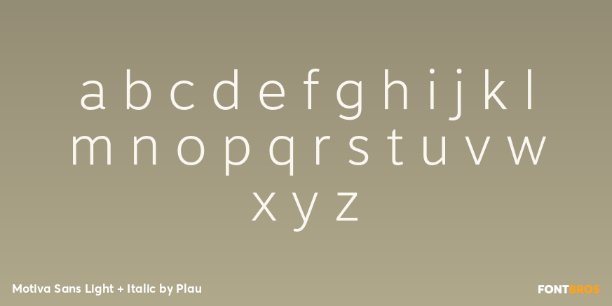 Motiva Sans Light + Italic Font Poster #1