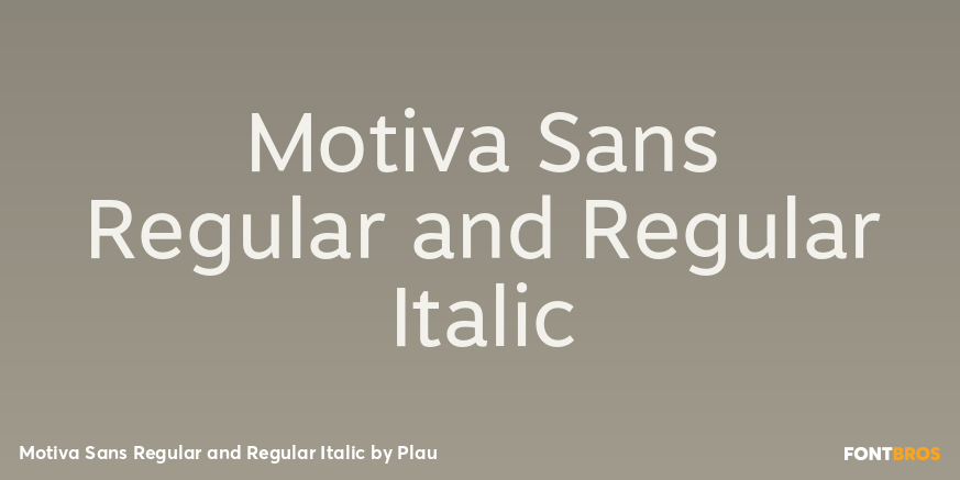 Motiva Sans Regular and Regular Italic Poster