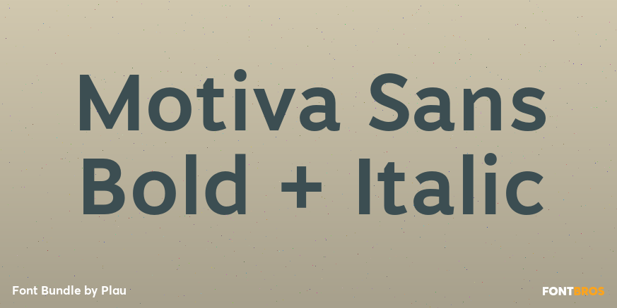 Motiva Sans Bold + Italic Poster