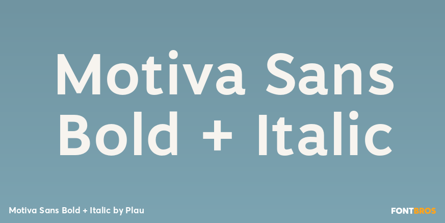 Motiva Sans Bold + Italic Poster