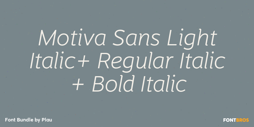 Motiva Sans Light Italic+ Regular Italic + Bold Italic Poster