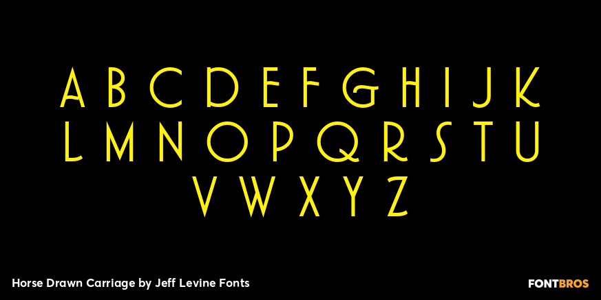 Horse Drawn Carriage | Font Family by Jeff Levine Fonts