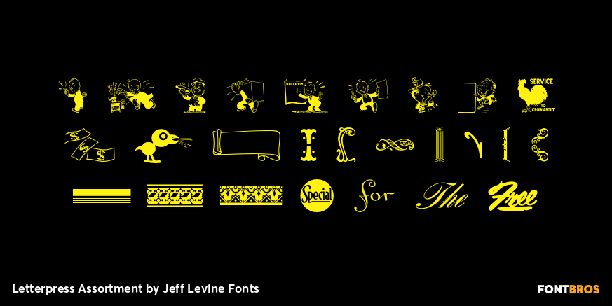 Letterpress Assortment Font Poster #2