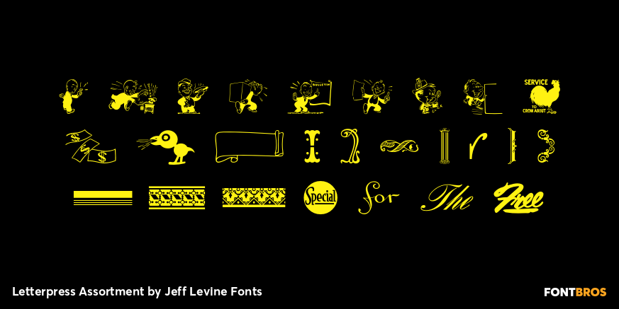 Letterpress Assortment Font Poster #3