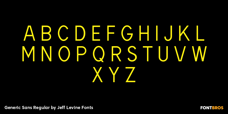 Generic Sans Regular Font Poster #2
