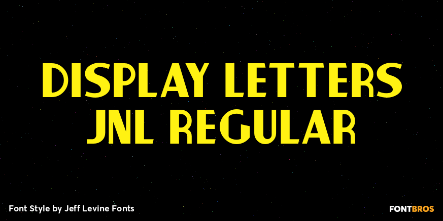 Display Letters JNL Regular Poster