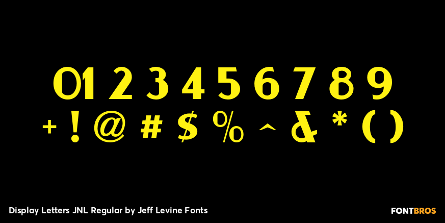 Display Letters JNL Regular Font Poster #4