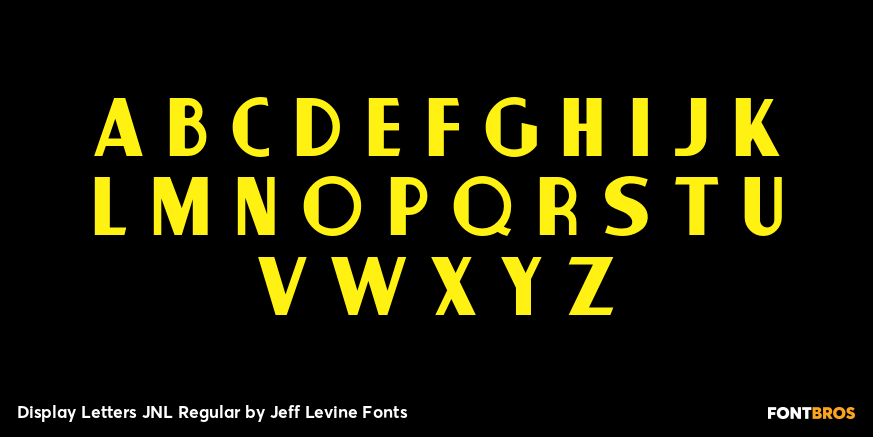 Display Letters JNL Regular Font Poster #3