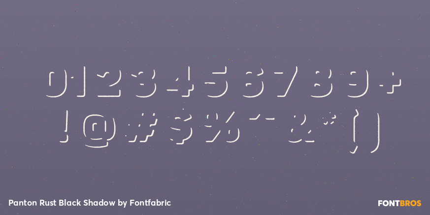 Panton Rust Black Shadow Font Poster #4