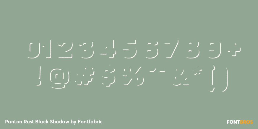 Panton Rust Black Shadow Font Poster #4