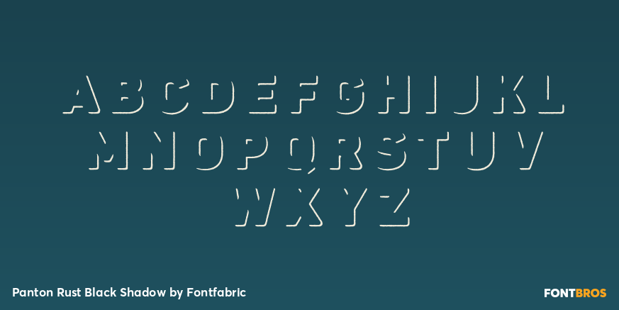 Panton Rust Black Shadow Font Poster #2