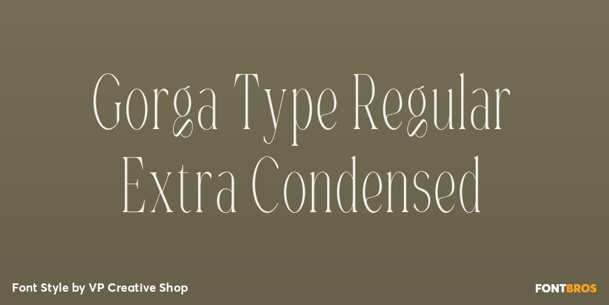 Gorga Type Regular Extra Condensed Font Poster #1