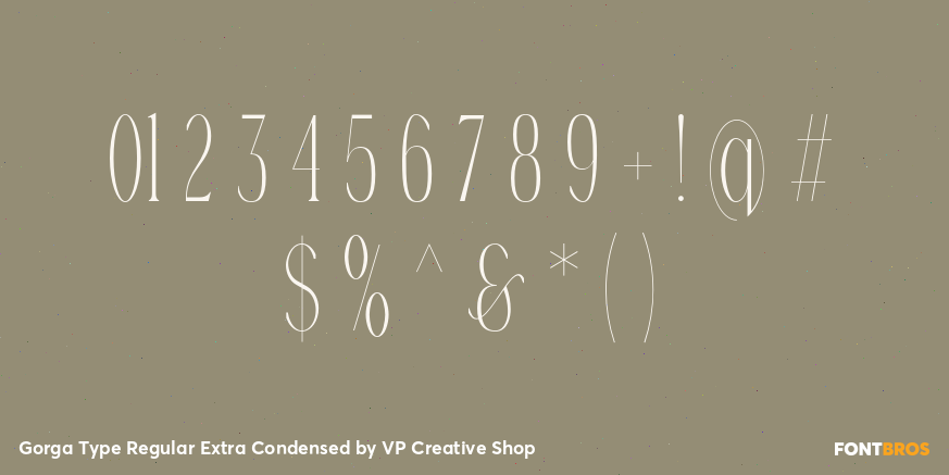 Gorga Type Regular Extra Condensed Font Poster #4