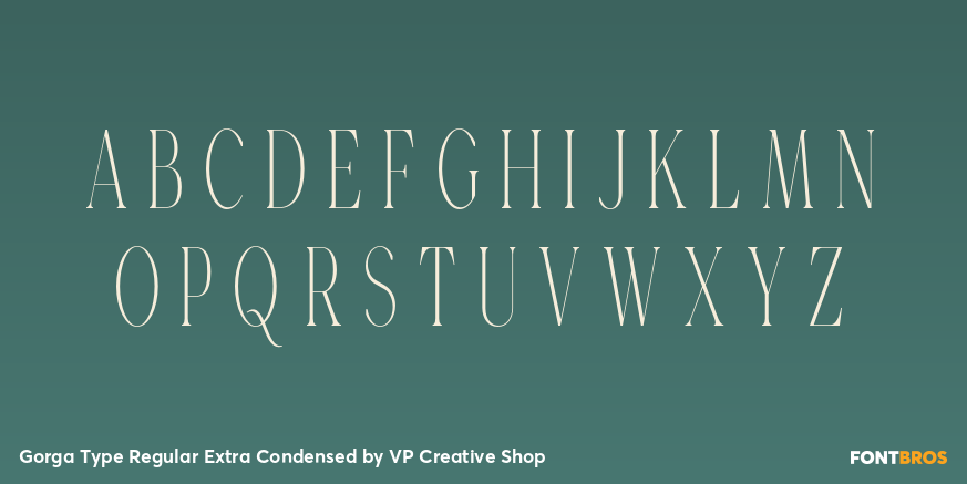 Gorga Type Regular Extra Condensed Font Poster #2