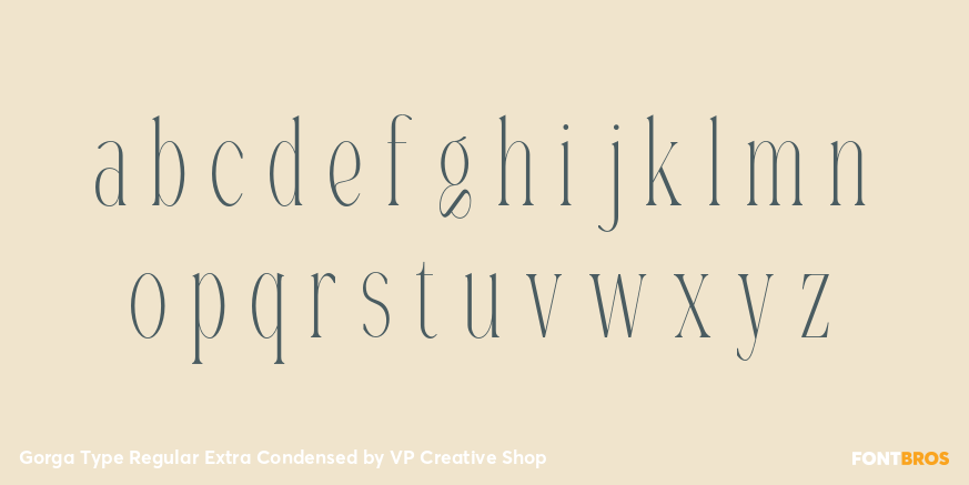 Gorga Type Regular Extra Condensed Font Poster #3