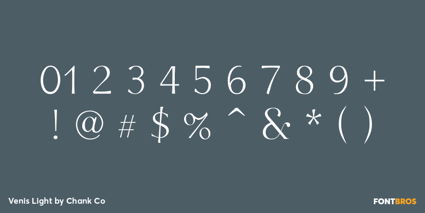 Venis Light Font Poster #4
