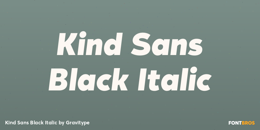 Kind Sans Black Italic Font Poster #1