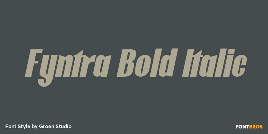 Fyntra Bold Italic Poster