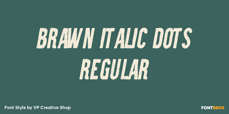Brawn Italic Dots Regular Poster