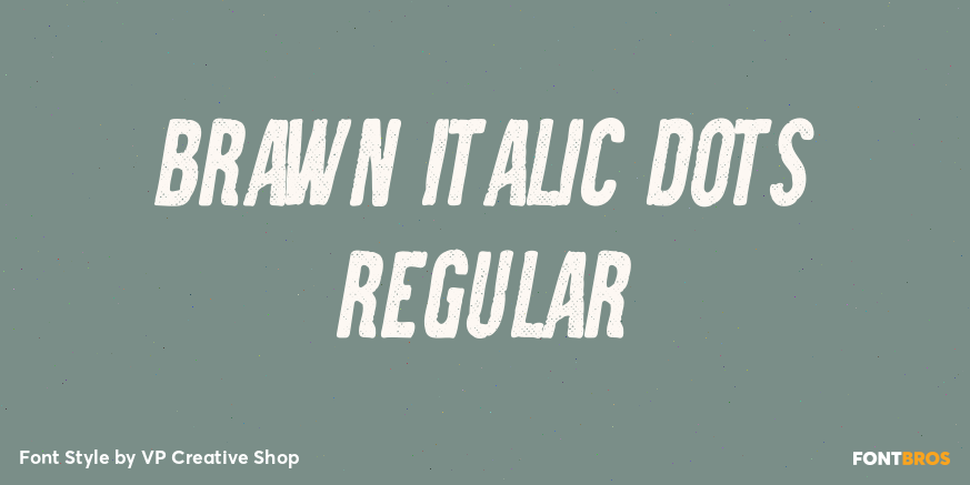 Brawn Italic Dots Regular Poster