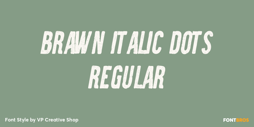 Brawn Italic Dots Regular Poster